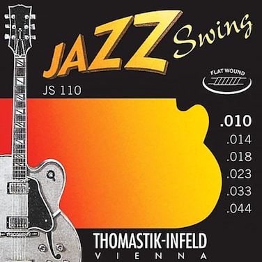 Thomastik Saiten fr EGitarre Jazz Swing Series Nickel Flat Wound Satz JS110 Extra Light 010044w