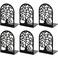 Umikk Book Ends Bookends for Shelves Tree Book End to Hold Books Metal Bookend Stopper NonSkid Book Holder Black Book Supports for Office Home Kitchen Modern Decorative Bookends3 Pair6 Pcs