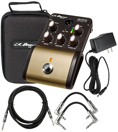 Tonebird LR Baggs Session DI Acoustic Guitar Preamp  DI Studio and Stage Pedal Direct Box Pre Amp with Cable Care Kit Bundle