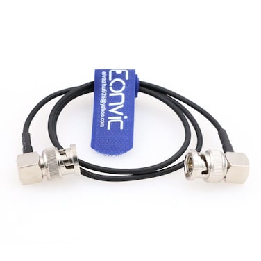 Eonvic 75 Ohm BNC Male Right Angle RG174 Coax Cable 2X 15cm6in