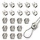 andefu 20pcs new upgrade steel wire rope cable clampdouble hole stainless steel