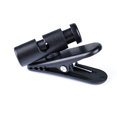 QQC Headset Wire Clip for Earphone Wire Fixed Cable on The Clothes 2 Pcs Black Clips for Most Headset Wire