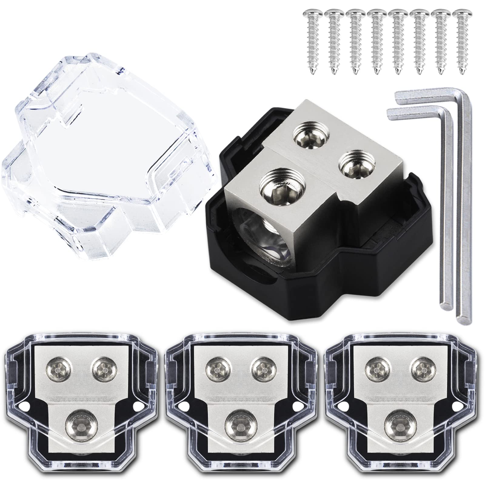هامولار Hamolar 4 Pack 2 Way Power Distribution Block 024 Gauge In 48 Gauge Out