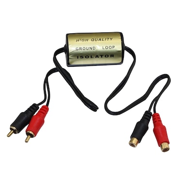 YONGJIANGXIA Ground Loop Noise Isolator Amplifier Noise Filter for Car Audio Home Stereo Feedback Loop Isolator Car Stereo Noise Suppressor Reducer Alternator Eliminate Buzzing Noise in Audio 20A