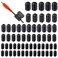 HUAREW 60 Pcs Black Clipon Ferrite Ring Core RFI EMI Noise Suppressor Cable Clip for 3 mm 5mm 7mm 9mm 13mm Diameter Cable