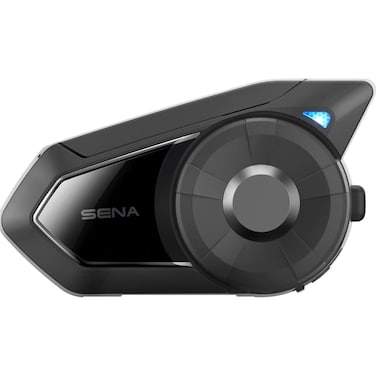 Sena 30K Motorcycle Bluetooth Headset Mesh Communication System Black Single Pack with HD Speakers