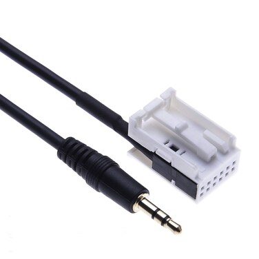 Keple Car AUX Input Mode Cable 35mm Aux Jack Radio Lead Adapter for Mercedes M Class W251 W164 R W221 W251 S W221 R230 SL R230 CL 20042006  5ft