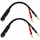 CNCESS CESS020 14 Inch TS to Dual Banana Plug Speaker Adaptor 6 Inch  Mono 635mm Female Jack to Banana Cable  2 Pack