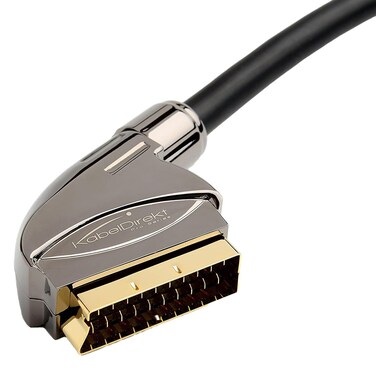 KabelDirekt  18m SCART cable 21pin multiple shieldings precision connector full HD PRO Series