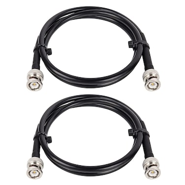 MOOKEERF BNC Male to BNC Male Coaxial Cable 50 ohm RG8X Coax Cable Ultra Low Loss BNC Jumper Cable for Antenna RF Radio Modem Oscilloscope Spectrum Analyzer Signal Generator 3FT 2PCS