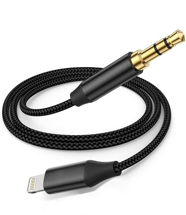 Wahbite Lightning to 35mm Audio Cable Compatible with iPhone 131211XRXSX876 PlusSE 2 iPad Black