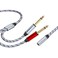 JYTONE 35mm 18 TRS Female to Dual 14 635mm Mono TS Male Stereo Breakout Cable Stereo 14 to 18 Y Splitter Cable 30cm12 inches