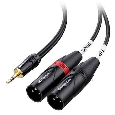 Cable Matters 35mm 18 Inch TRS to 2 XLR Cable Male to Male Aux to Dual XLR Breakout Cable  10 Feet