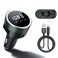 MEIDI Bluetooth FM Transmitter for Car Wireless Car Radio Adapter with Remote HandsFree Call MP3 Music PlayerLED ColorsUSB PortU Disk