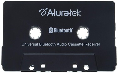 Aluratek Universal Bluetooth Audio Cassette Receiver Builtin Rechargeable Battery Up to 8 Hours Playtime Audio Receiving up to 33 Feet