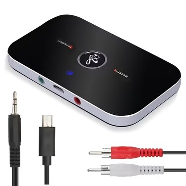 Bluetooth Transmitter Receiver Wireless Adapter 2 in 1HiFi Bluetooth 50 Audio Adapter for Home Stereo with RCA 35mm AUXMusic Audio Adapter for HeadphonesSpeakersAirplaneHome TheaterPCCar