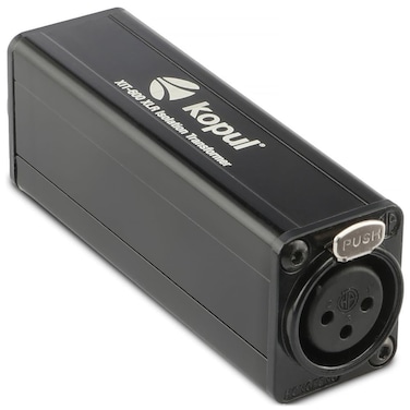 KOPUL XLR SingleChannel Passive Isolation Transformer  Eliminates GroundLoop Hum XLR BalancedUnbalanced InputOutput GoldPlated Connectors Ideal for Studio Home or Stage Use