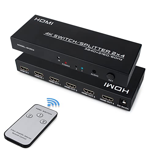 Dgodrt Dgodrt 4k Hdmi Switch Splitter 2 In 4 Out hdmi