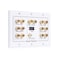 Cable Matters Triple Gang 71 Speaker Wall Plate with HDMI Home Theater Wall Plate Banana Plug Wall Plate in White