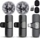 HOUMT Wireless Microphone for iPhone 16 and Android  Compatible with Samsung s24  iPhone 15 Series  Wireless Lavalier Microphone for Android  USB C Microphone for Video Recording Vlogging 2 in 1