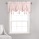 Lush Decor Blush Melody Bow Window Curtain Valance 18 x 52  2 Header