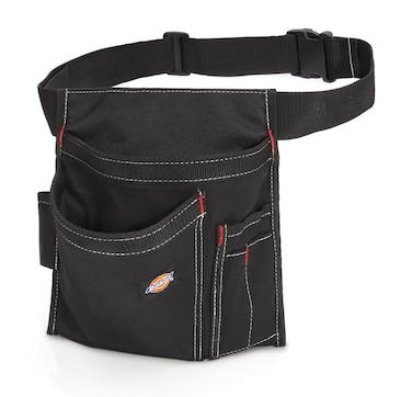Dickies 5Pocket Single Side Tool Belt PouchWork Apron Durable Canvas Construction Adjustable Belt for Custom Fit Black