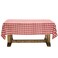 Lanns Linens 150cm x 320cm Rectangular Red and White Checker  150cm x 320cm Premium Chequered Tablecloth  Rectangular Polyester Fabric Picnic Table Cover  Red  White Gingham Cloth