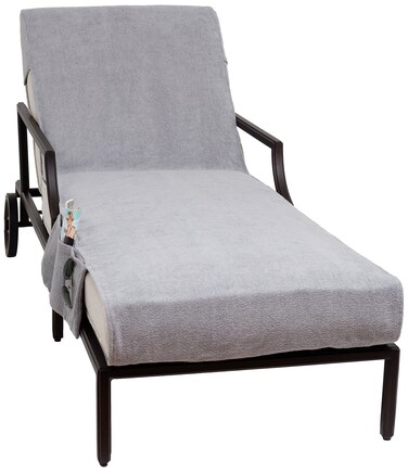 Linum Home Textiles CL95SWP Chaise Lounge Cover Grey