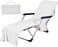 VOCOOL Chaise Lounge Pool Chair Cover Beach Towel Fitted Elastic Pocket Wont Slide 85 L x 30 WWhite
