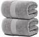 White Classic  Luxury Bath Sheet Towels for Adults Extra Large  Highly Absorbent Hotel spa Bathroom Towel  35x70 Inch  2 Pack Grey