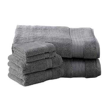 Charisma Soft Bath Sheet Towels 6 pc Bundle  Includes 2 Luxury Bath Sheet Towels 2 Hand Towels  2 Washcloths  Quality Ultra Soft Towel Set  6 Pieces Dark Grey