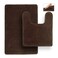 TAFTS Bathroom Rugs and Mats Sets Chenille Microfiber Quick Dry Ultra Soft Luxury Shaggy Absorbent NonSlip Washable Bath Rugs Bath Mats for Bathroom Shower Mat  Tub Brown 21x32 2 pcs