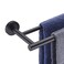 Hoooh Double Bath Towel Bar 24Inch Matte Black Stainless Steel Hand Towel Rack for Bathroom A102L60BK