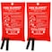 Aksipo Fire Blanket Fiberglass Fire Emergency Blanket Suppression Blanket Flame Retardant Blanket Emergency Survival Safety Cover for Kitchen Home House Car Office Warehouse 2 Pack 393X 393 inch