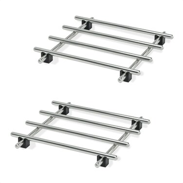 2Pcs Stainless Steel Trivet Instant Pot  7 by 7inch Stainless Steel Pot Stand Kitchen Trivets for Hot Dishes  Cast Iron Trivet for Wood Stove Trivet Runner  Trivets for Kitchen Counter Pot Holder