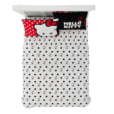 Franco Hello Kitty Bedding Super Soft Microfiber 4 Piece Full Sheet Set Official Licensed Product