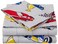 Linen Plus Sheet Set for Boys Teens Race Cars Flags Champion Grey Yellow Red Blue Black White Flat Sheet Fitted Sheet and Pillow Cases Full Size New