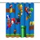 Goodcare Kids Cartoon Shower Curtains Super Mario 3D Print Children Shower Curtain Kids Boy Bath Dcor Fabric Curtains Sets with Hooks 71 x 71 inch