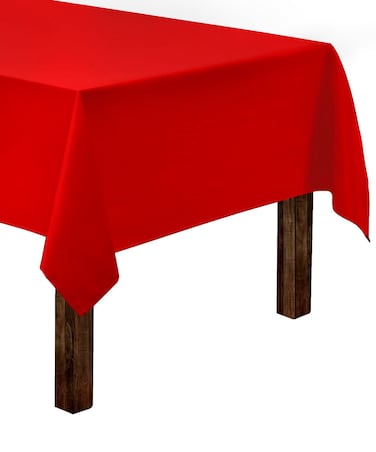 Gee Di Moda Rectangle Tablecloth  60 x 102 Inch  Red Rectangular Table Cloth for 6 Foot Table in Washable Polyester  Great for Buffet Table Parties Holiday Dinner Wedding  More