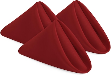 Utopia Home Red Cloth Napkins 12 Pack 20x20 Inches Ideal Dinner Napkins for Party Wedding and LunchDinner