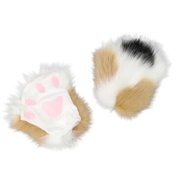 Cat Paw Gloves Therian Paws Therian Gear Furry Paws Cosplay Fluffy Mittens
