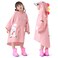 Trenovo Rain Poncho Kids Waterproof Rain Coat with Hood Lightweight Portable Toddler Rain Jacket for Children Boys Girls