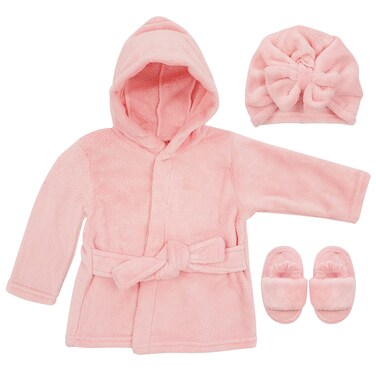 Rising Star babygirls Baby Bathrobe Spa Set baby bath robe set