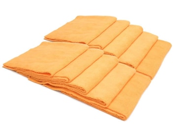 BULK BUNDLE Mr Everything Edgeless Microfiber Utility Towel 16 in x 16 in 350 gsm 10 pack Orange T357xE10