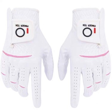 FINGER TEN Womens Ladies Golf Rain Gloves Pair Both Hand or 2 Pack Left Right Hand Wet Hot Cool Grip Fit Small Medium Large XL