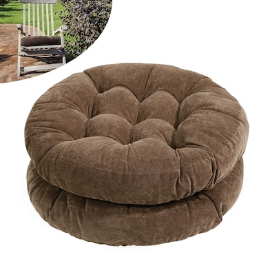 Tiita Round Floor Pillow Cushions 22x22 Patio Chair Cushion for Outdoor Furniture Seat Pads Set of 2 Meditation Cushion for Yoga Living Room Sofa Balcony Coffee