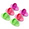 Xisakaca 6 Pcs Silicone Pot Holders Silicone Heat Resistant Pot Holders Mini Oven Mitts Rubber Oven Glove Cooking Pinch Grips for Kitchen Green Rose Red No More Burning Your Fingers