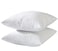 basic home 20x20 Decorative Throw Pillow InsertsDown Feather Pillow InsertsSquareCotton FabricSet of 2White