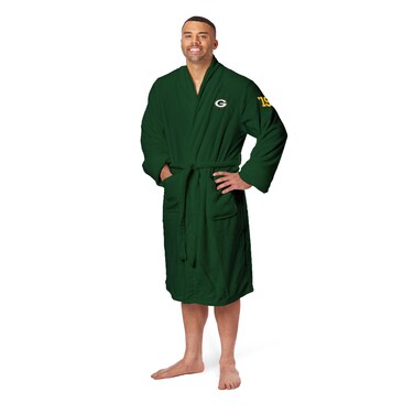 Northwest The Company Official NFL Green Bay Packers SM Silk Touch Bath Robe with Number Dark Green 25 x 47