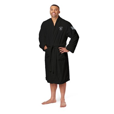 Northwest The Company Official NFL Las Vegas Raiders SM Silk Touch Bath Robe with Number Black 25 x 47